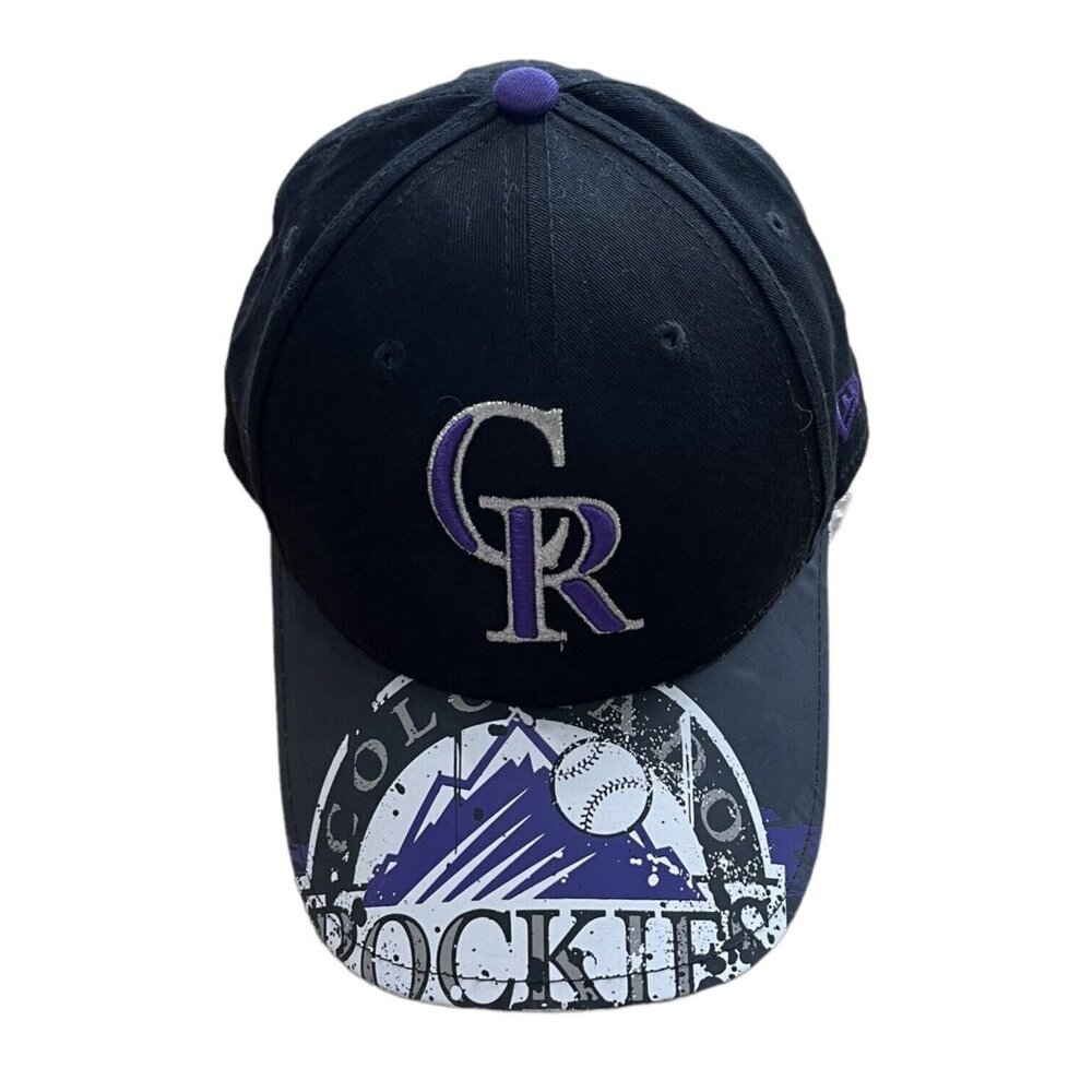 Colorado Rockies Hat Cap Boys Adjustable‎ Black Purple Logo Embroidered YOUTH
